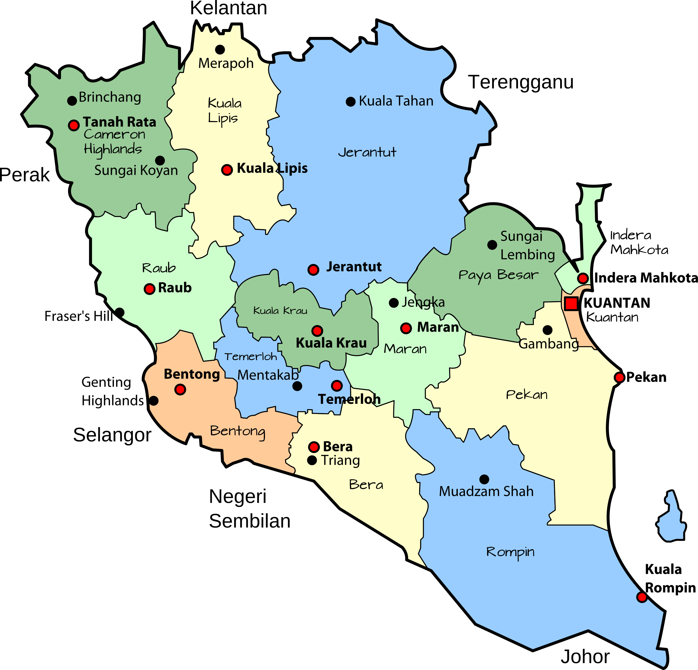 Image result for pahang map